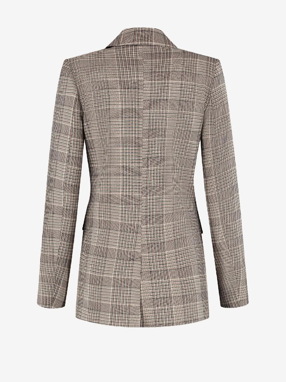 Nikkie Aansluitende Geruite Blazer