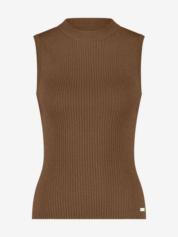 nikkie Aansluitende tank top met glitters