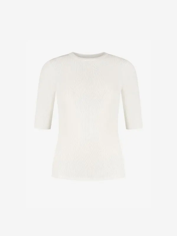 nikkie Aansluitende top met driekwart mouwen