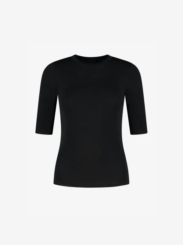 nikkie Aansluitende top met driekwart mouwen