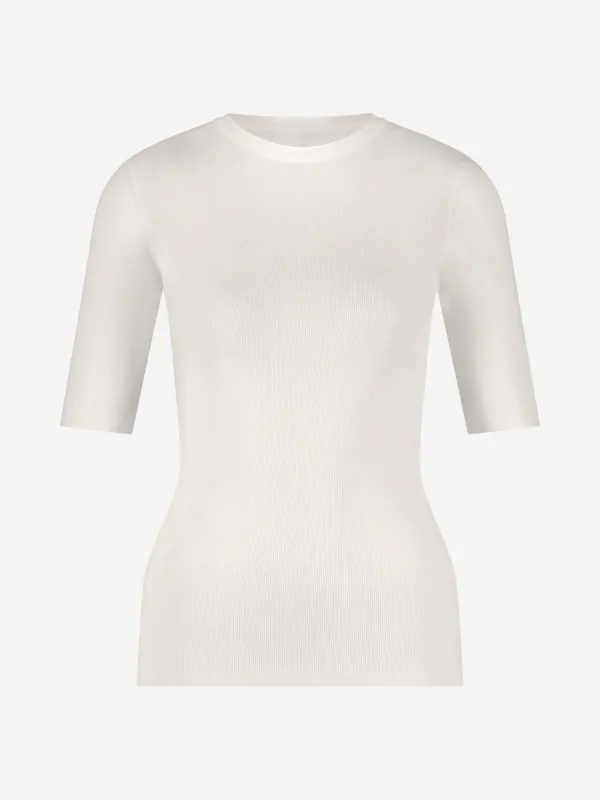 nikkie Aansluitende top met driekwart mouwen