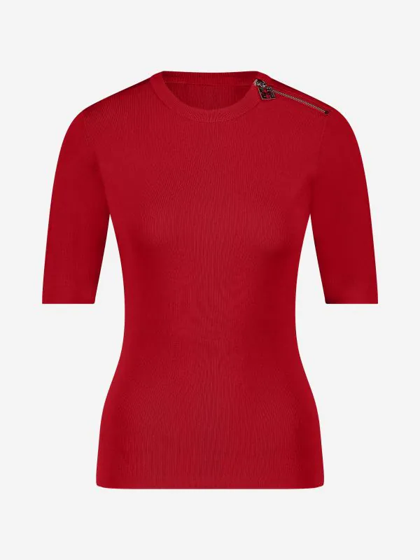 nikkie Aansluitende top met rits detail