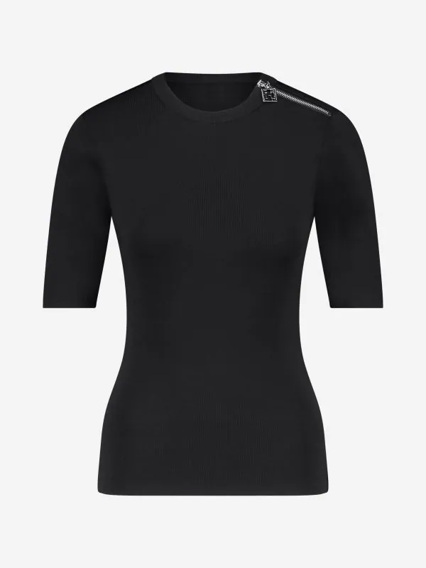 nikkie Aansluitende top met rits detail