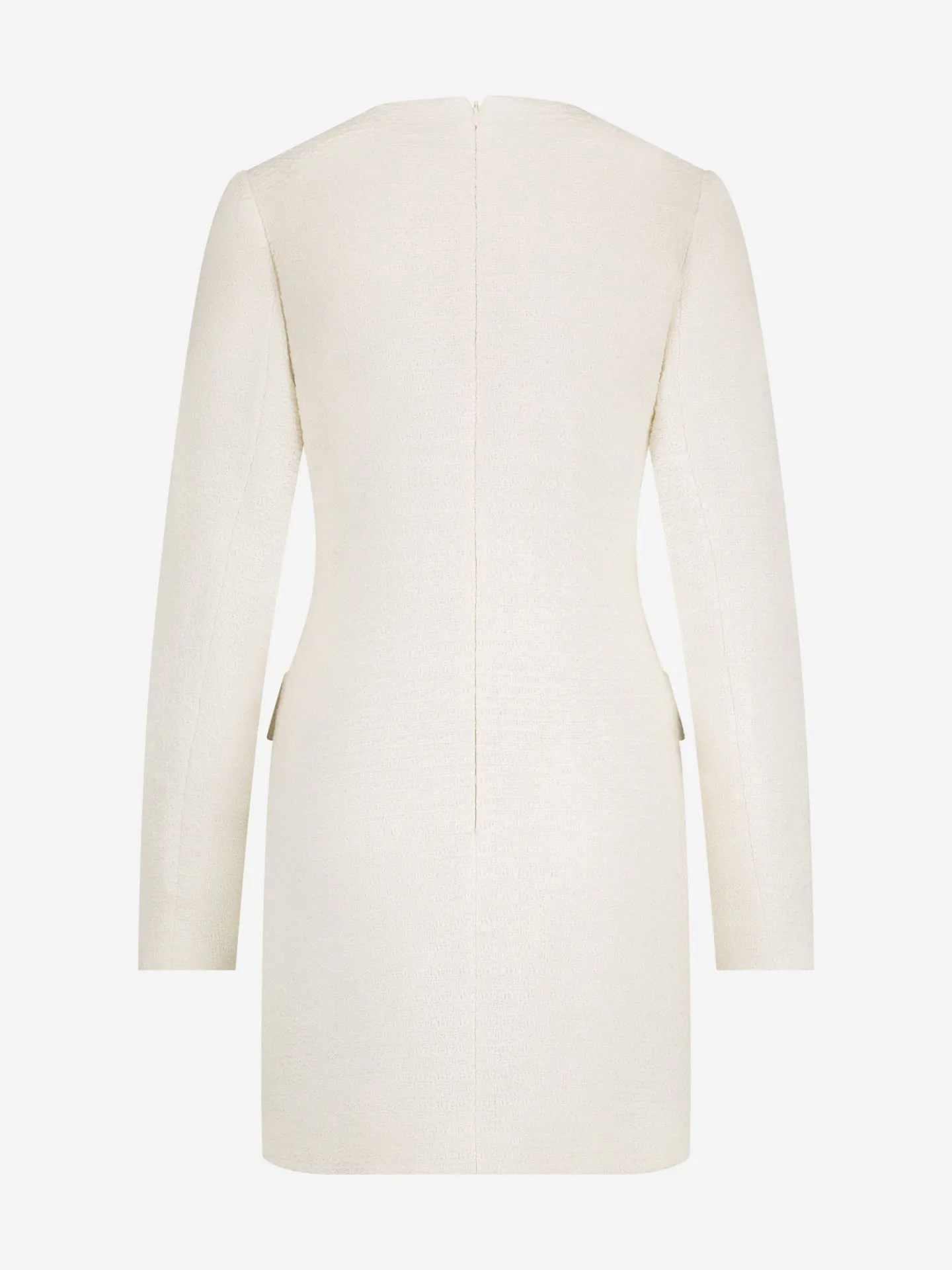 Nikkie Aansluitende Tweed Jurk Met N-knopen