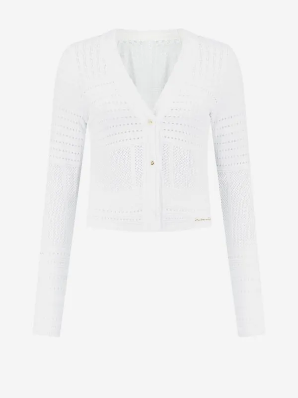 nikkie Ajour knit cardigan