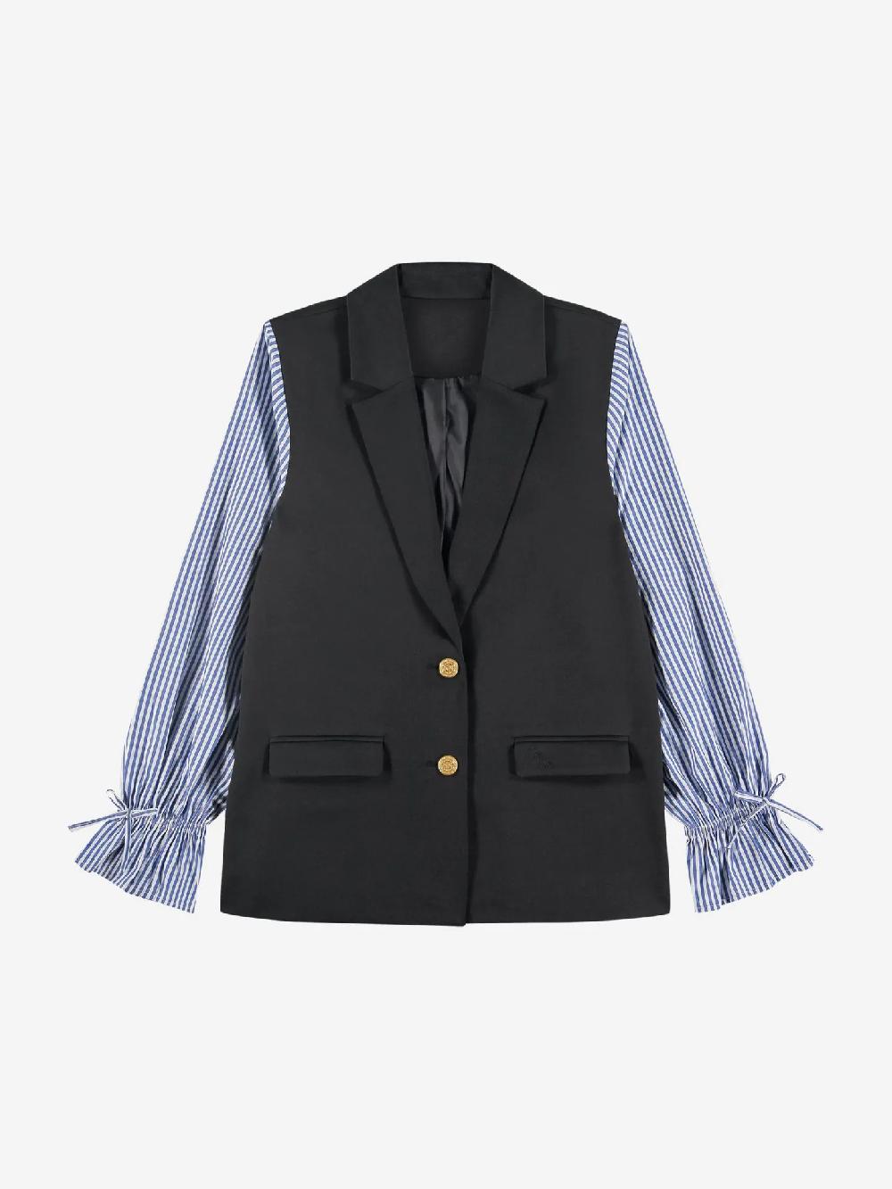 Nikkie Blazer Met Gestreepte Mouwen