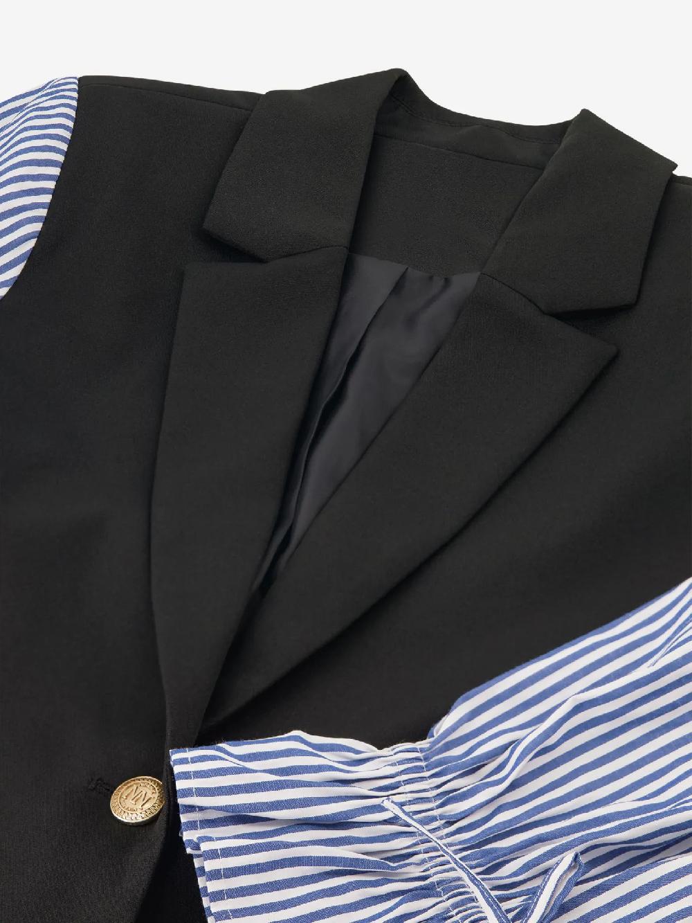 Nikkie Blazer Met Gestreepte Mouwen