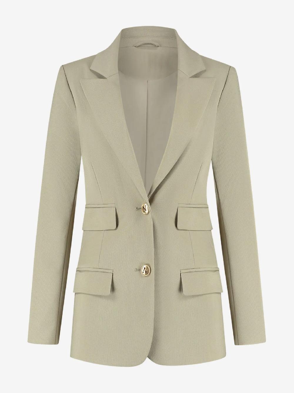 Nikkie Blazer Met N-knopen En Dubbele Klepzakken