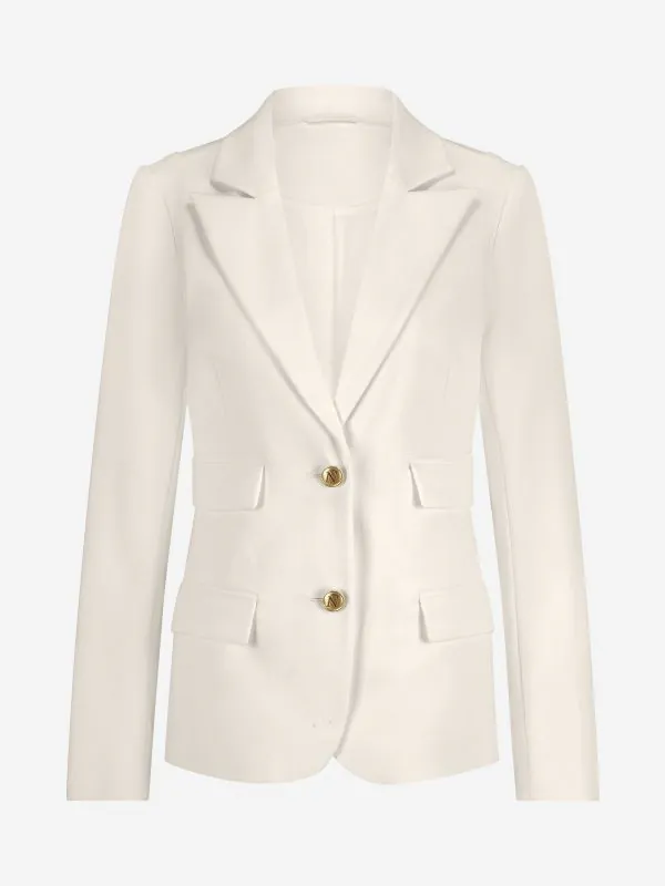 nikkie Blazer met N-knopen en dubbele klepzakken