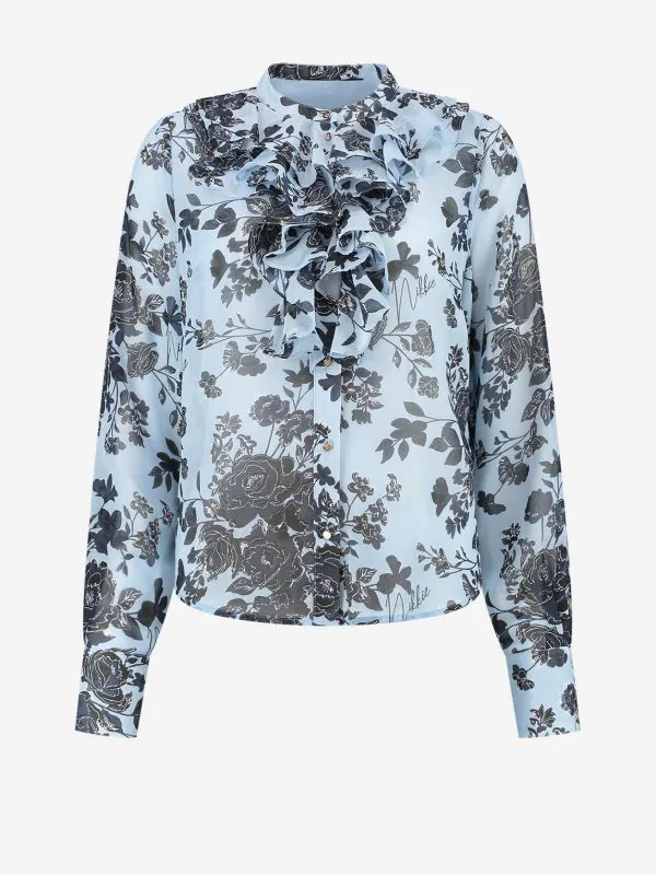 nikkie Bloemenprint blouse met ruches