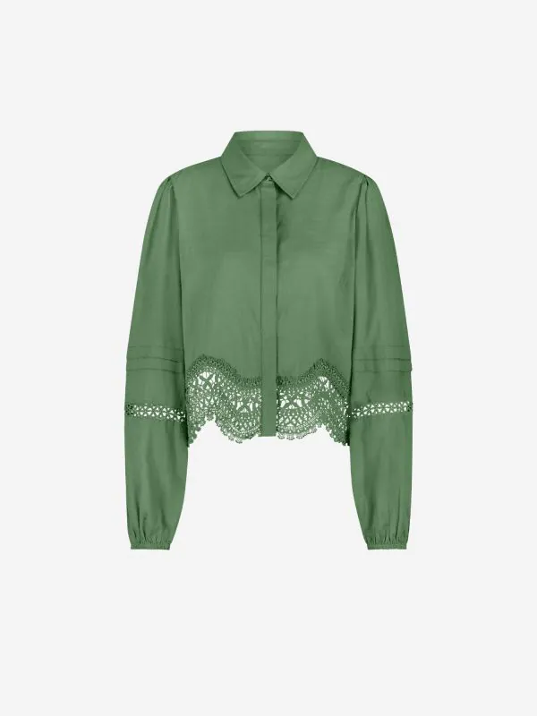 nikkie Blouse met broderie anglaise