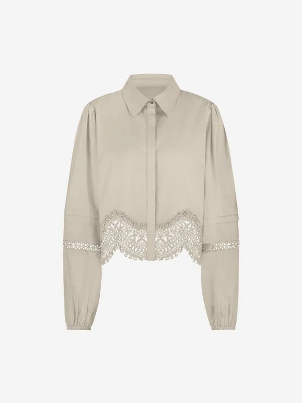 nikkie Blouse met broderie anglaise