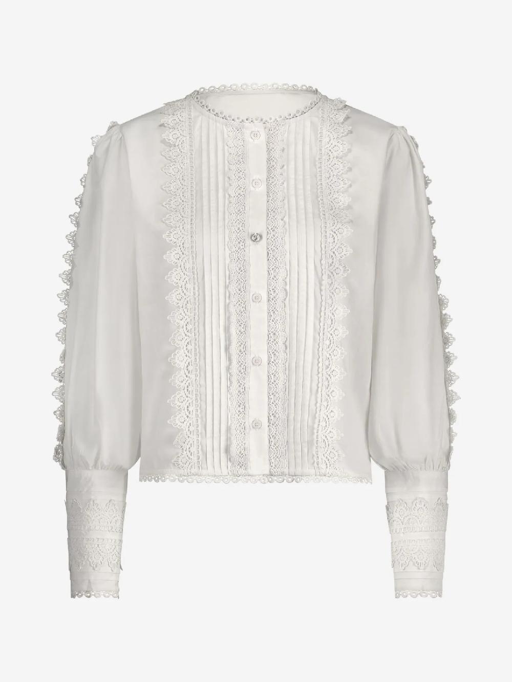 Nikkie Blouse Met Broderie En Ballonmouwen