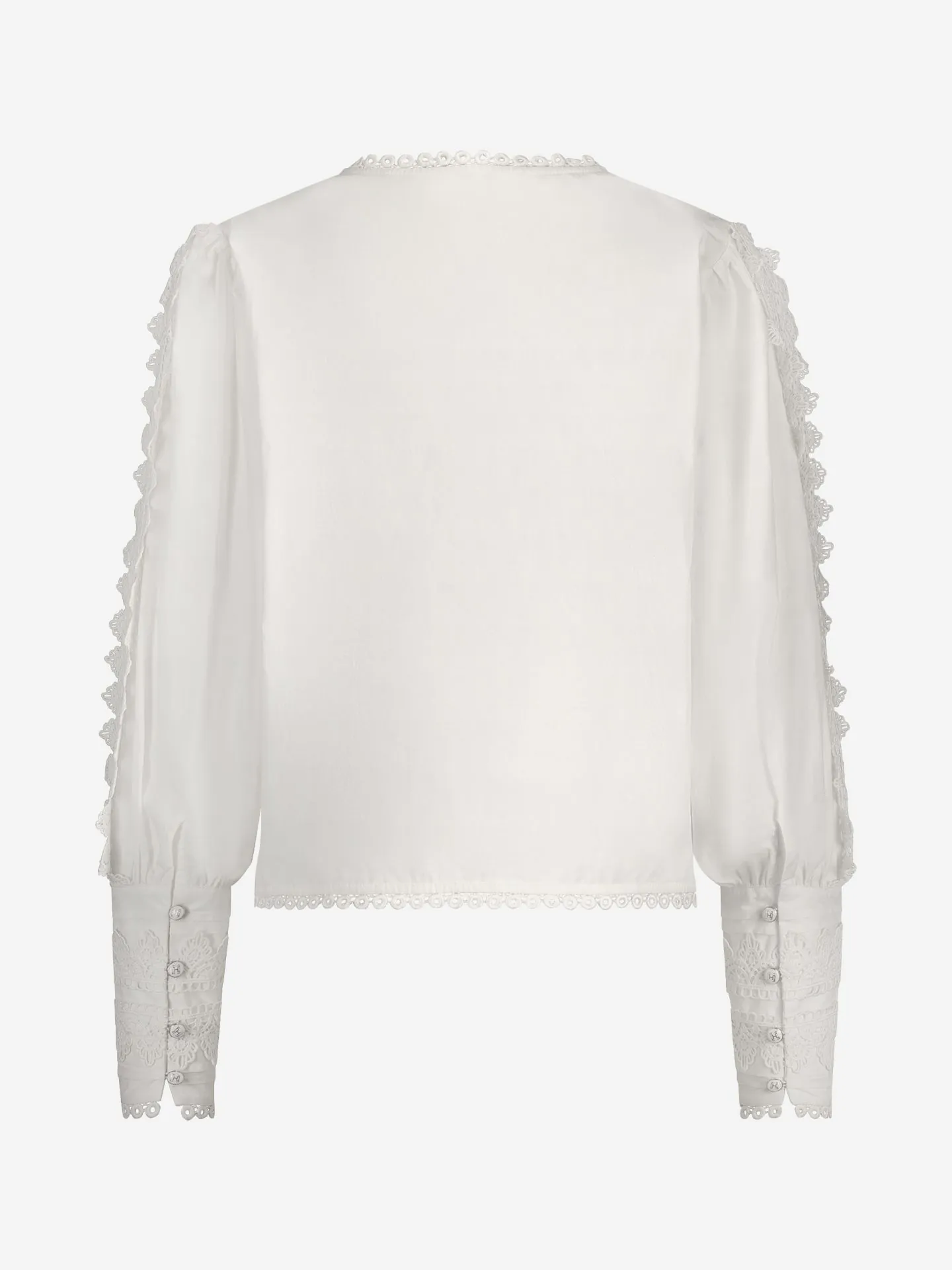 Nikkie Blouse Met Broderie En Ballonmouwen