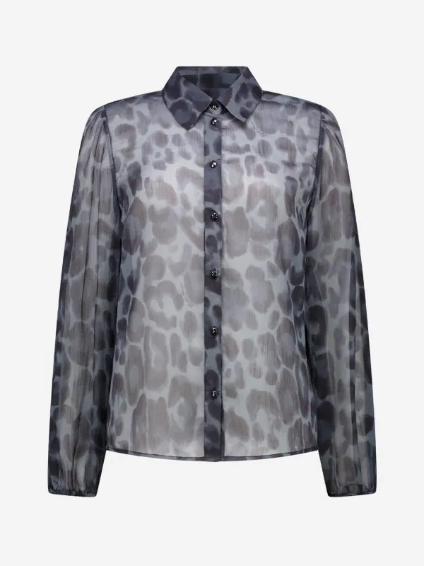 nikkie Blouse met luipaardprint