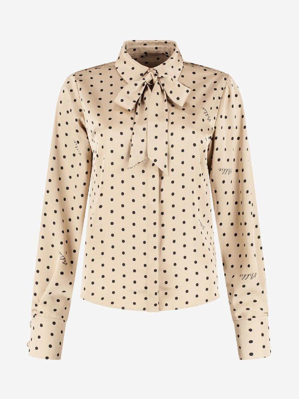 Nikkie Blouse Met Stippen En Strikkoord