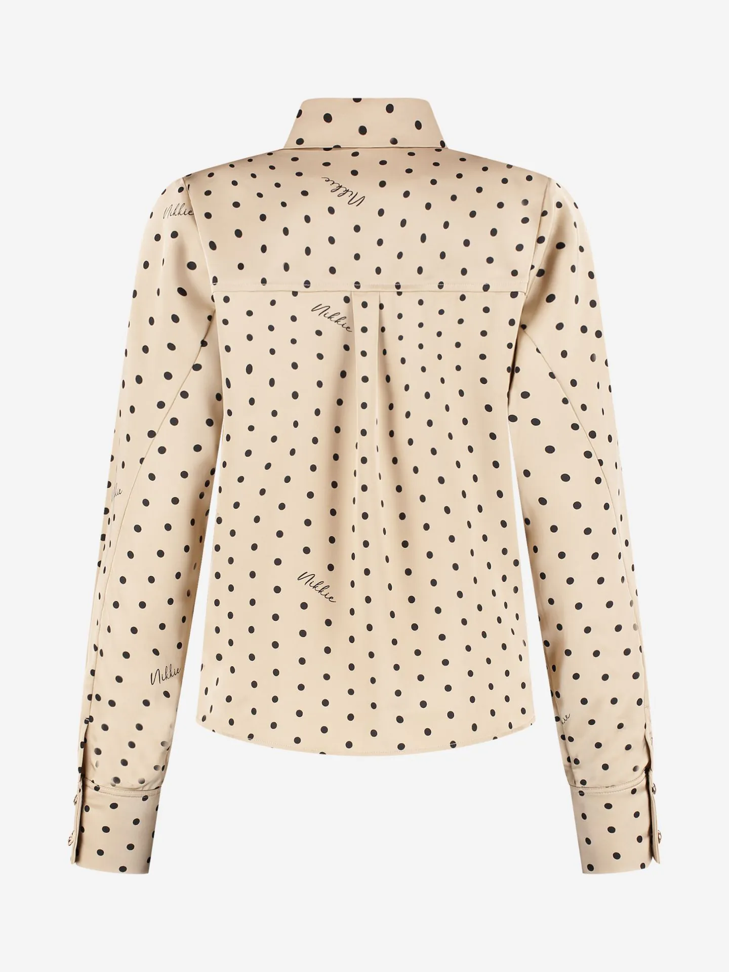 Nikkie Blouse Met Stippen En Strikkoord
