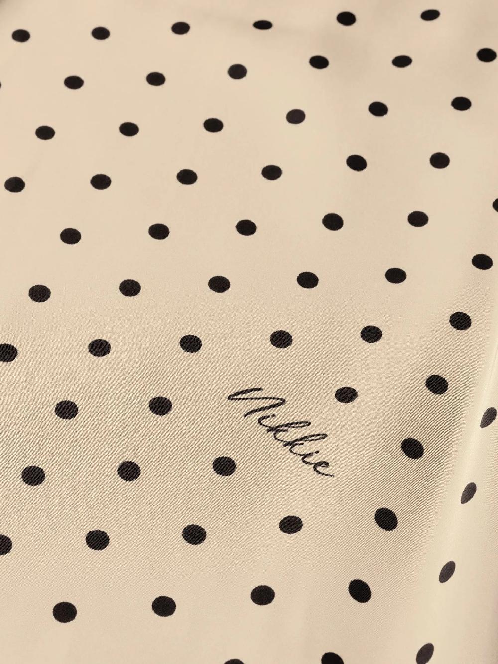 Nikkie Blouse Met Stippen En Strikkoord