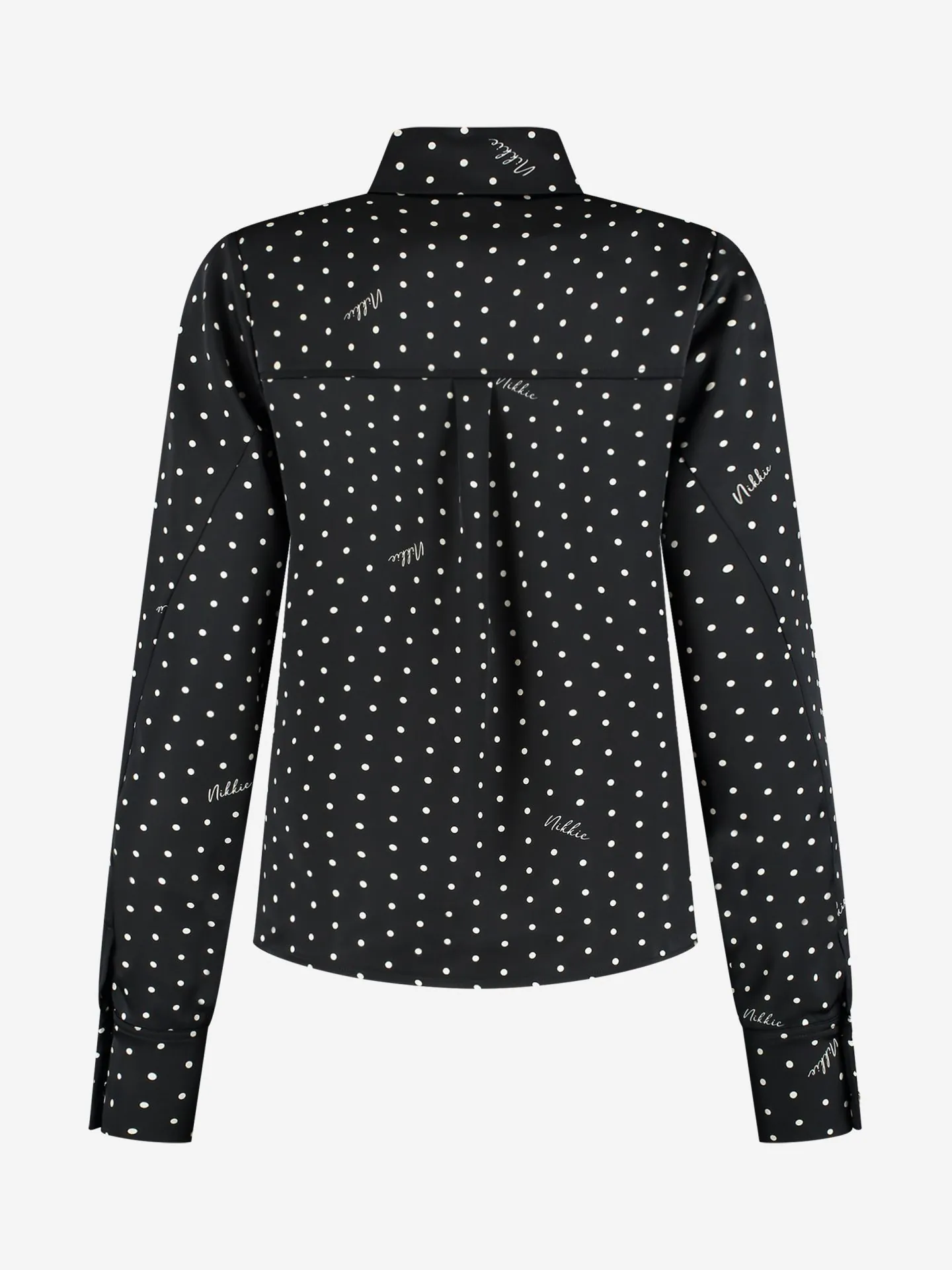 Nikkie Blouse Met Stippen En Strikkoord