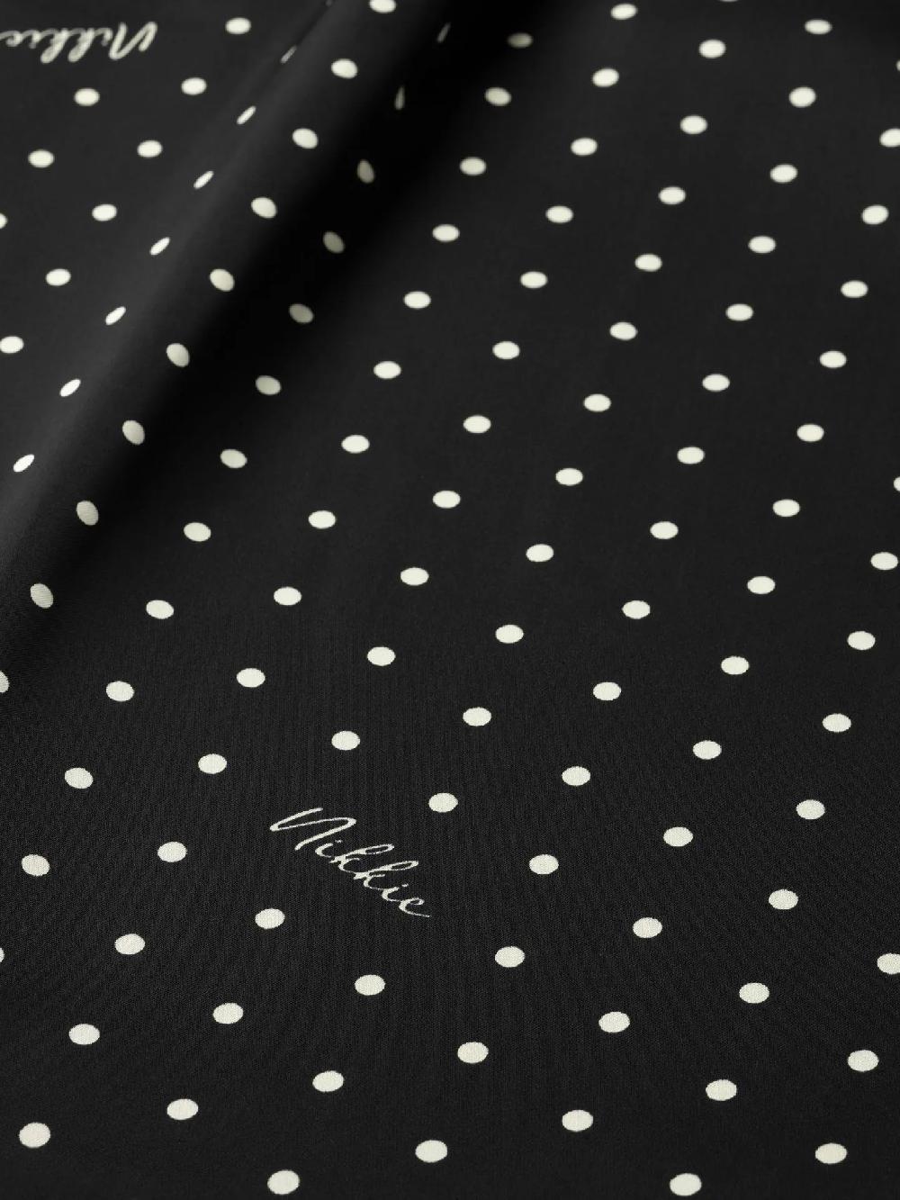 Nikkie Blouse Met Stippen En Strikkoord