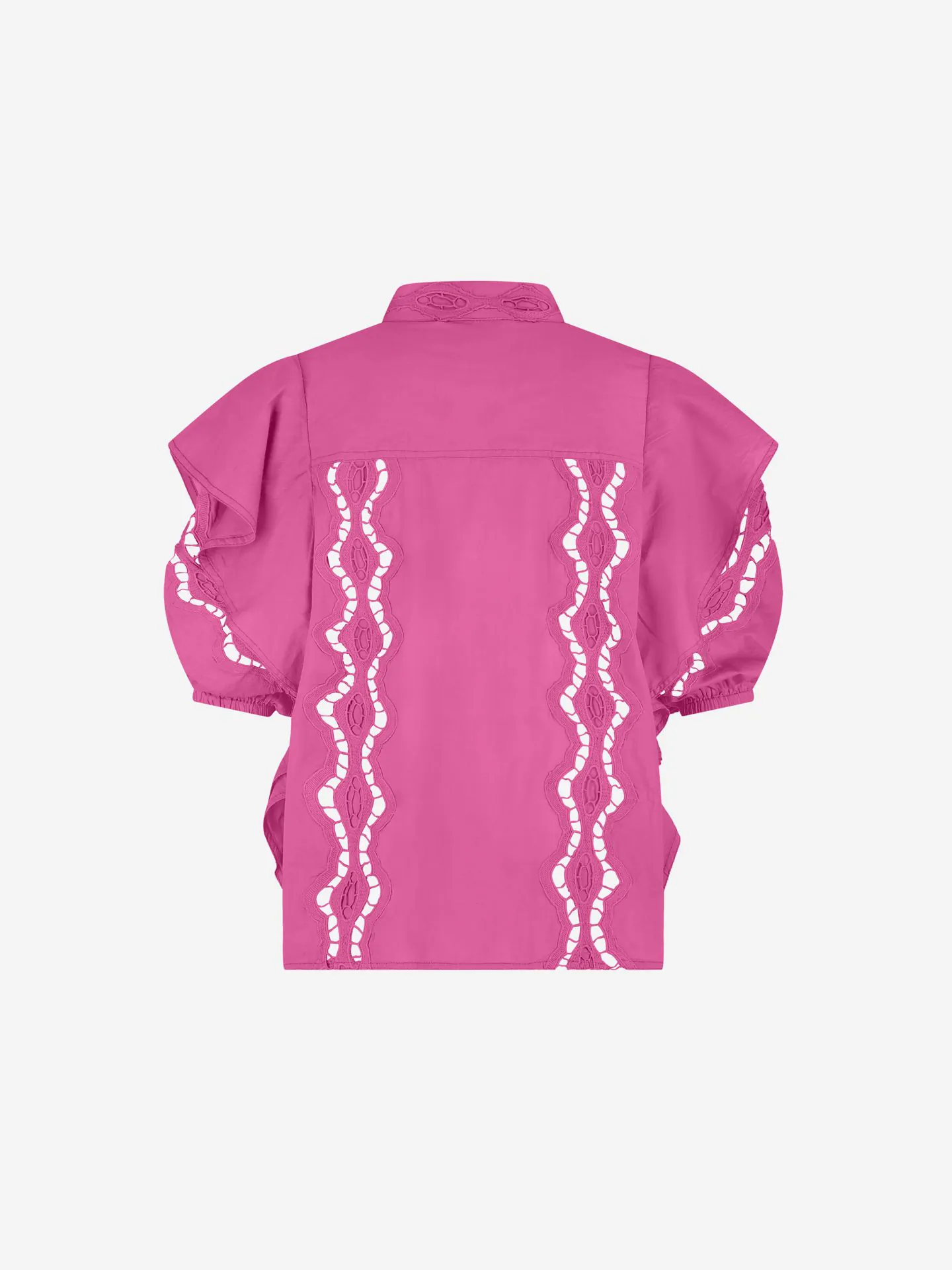 Nikkie Broderie Anglaise Blouse Met Pofmouwen