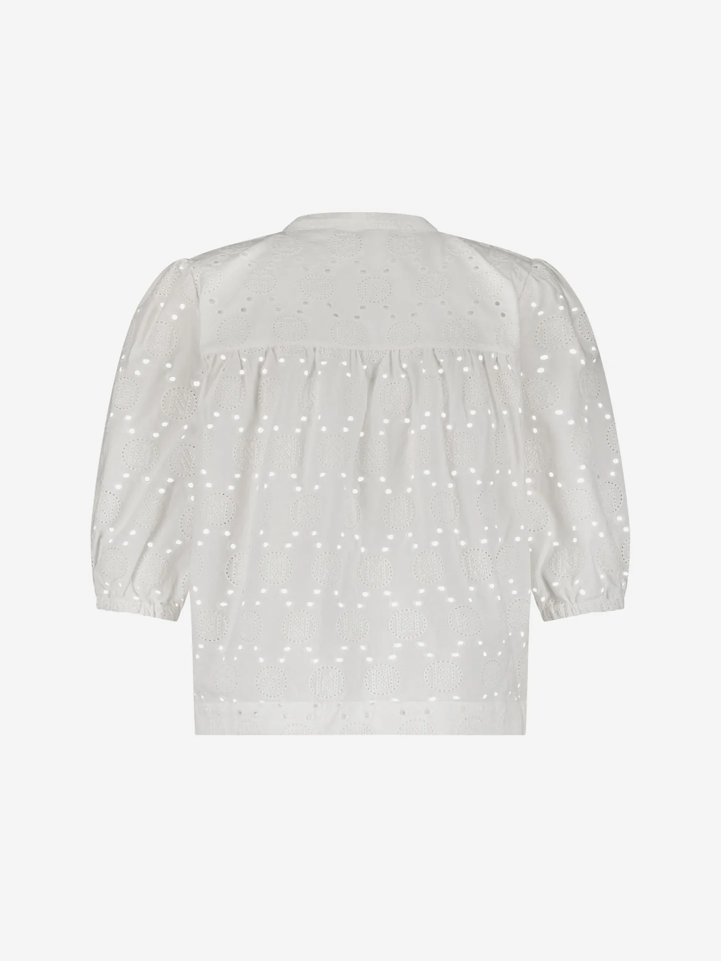 Nikkie Broderie Anglaise Top Met Pofmouwen