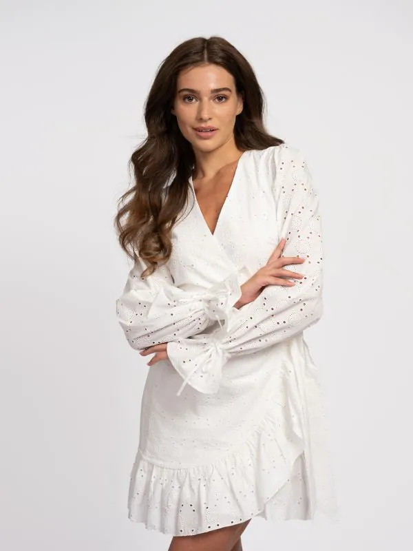 nikkie Broderie anglaise wikkeljurk