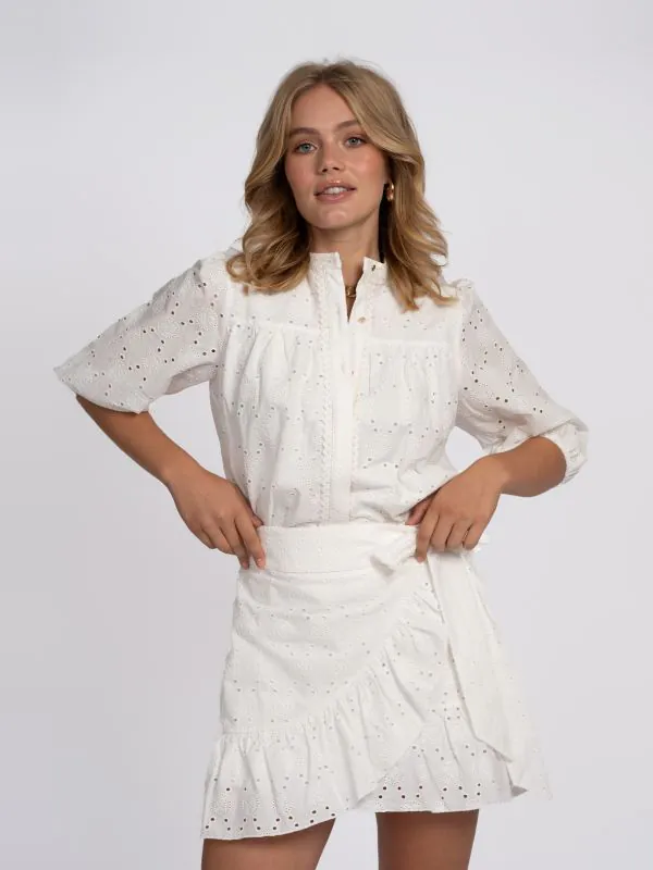 nikkie Broderie anglaise wikkelrok