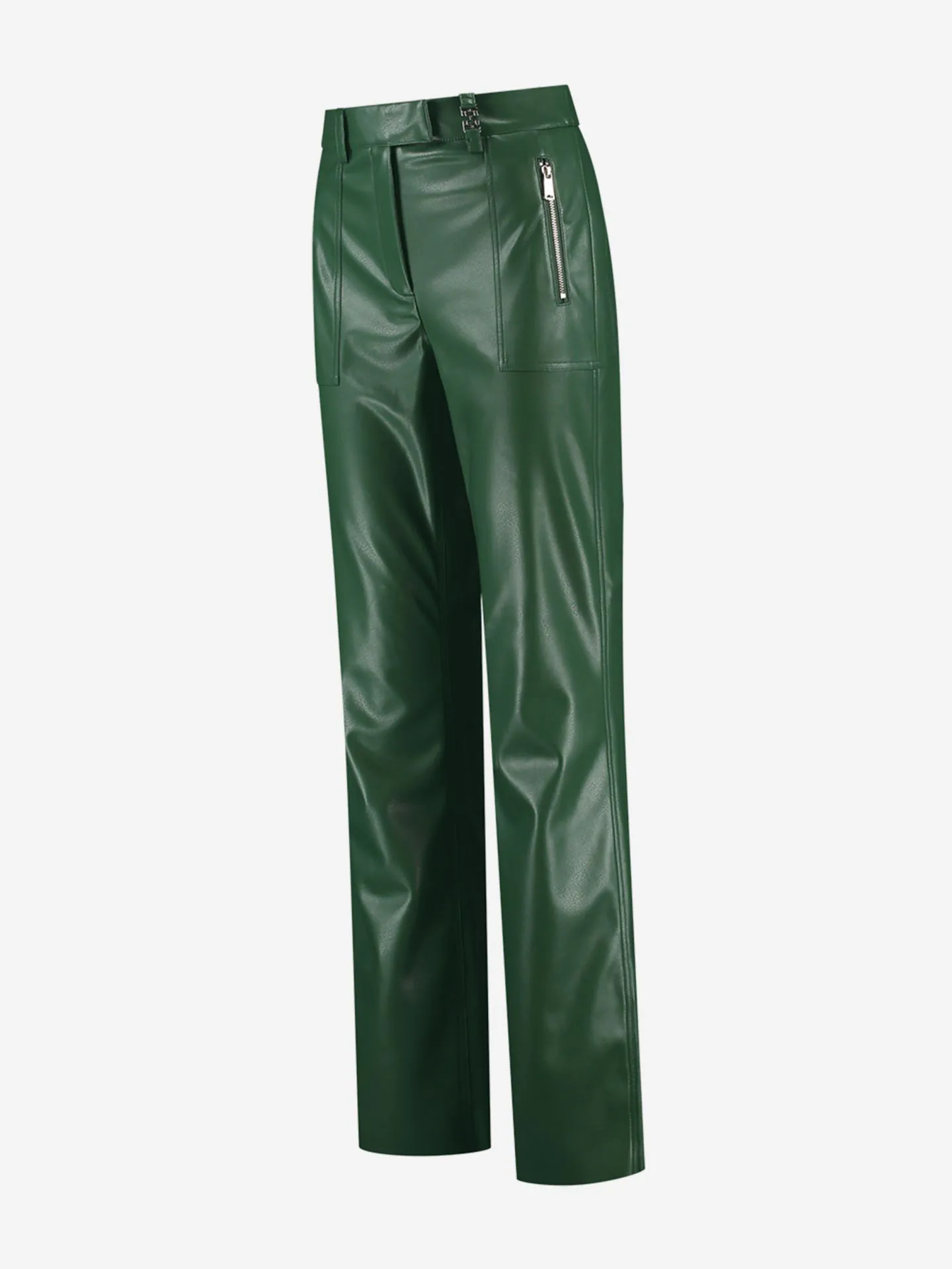 Nikkie Broek Van Imitatieleer Met Wijde Pijpen