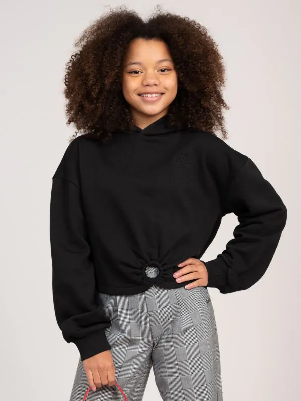 Nikkie Cropped Hoodie Met Ring