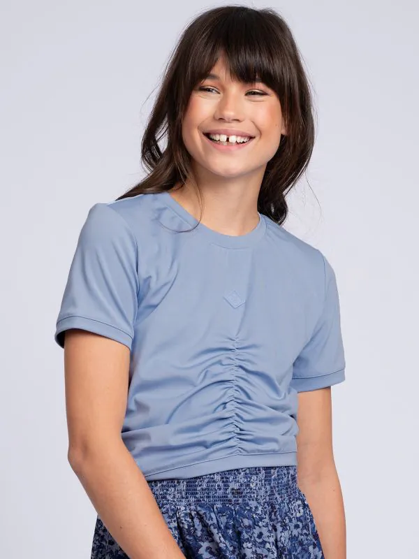 nikkie Cropped T-shirt met gedrapeerd detail