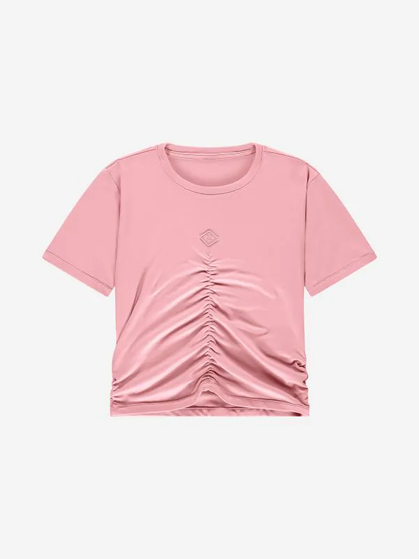 nikkie Cropped T-shirt met gedrapeerd detail