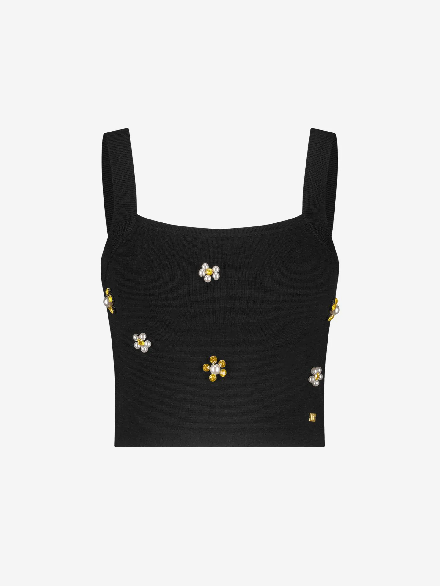 Nikkie Cropped Top Met Strass-steentjes En Parels