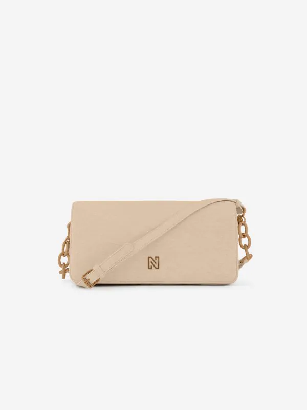 nikkie Denim schoudertas met ketting details