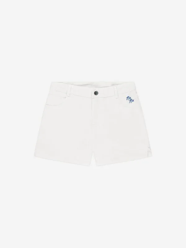 Nikkie Denim Short Met Tektsopdruk