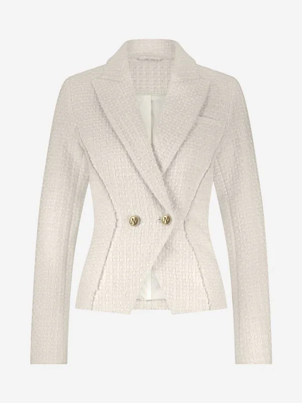 Nikkie Double-breasted Blazer Van Tweed