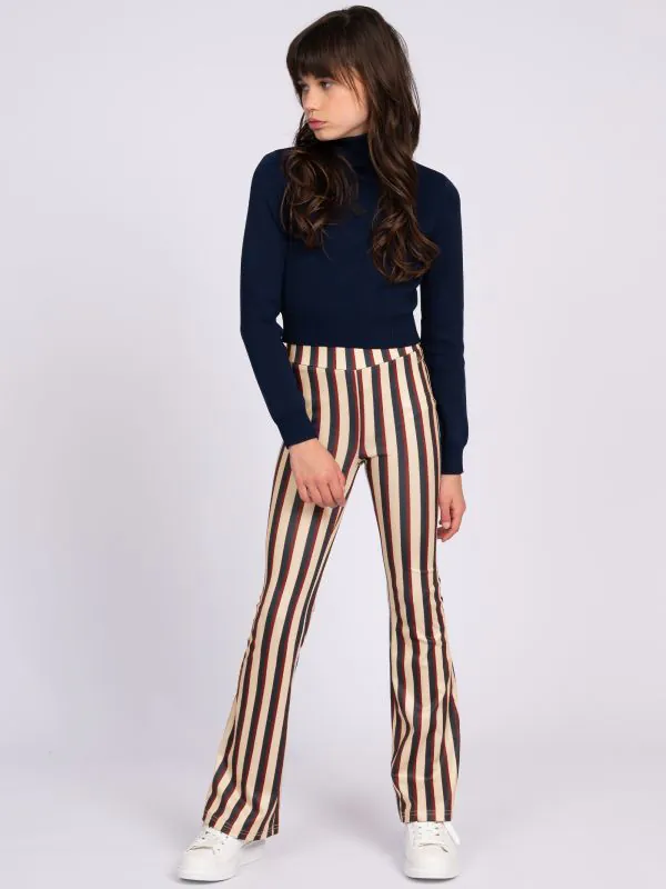 nikkie Flared broek met gestreept patroon