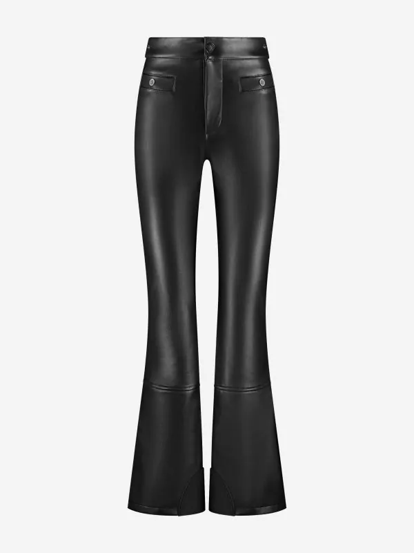 nikkie Flared ski broek met leren look