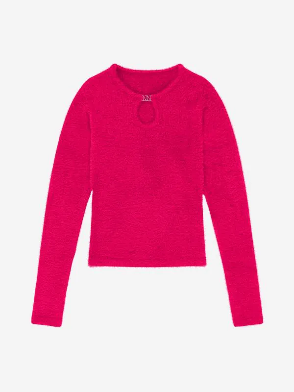 nikkie Fluffy trui met detail bij hals