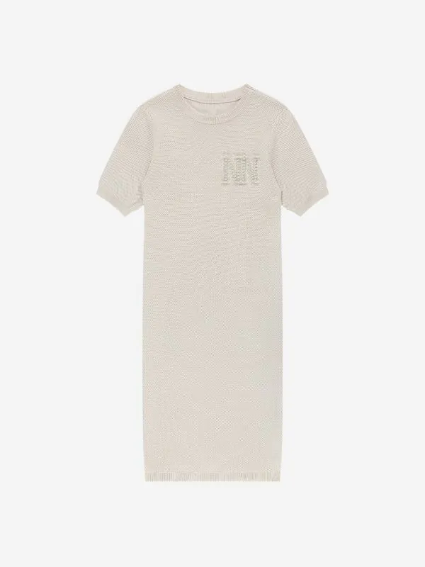 nikkie Gebreide jurk met parel detail