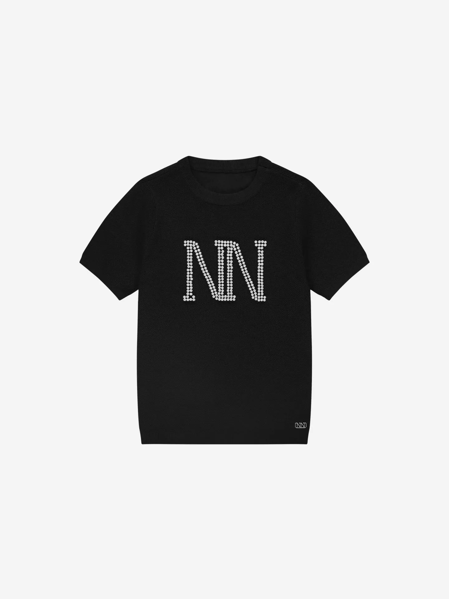 Nikkie Gebreide Top Met NN Parel Logo