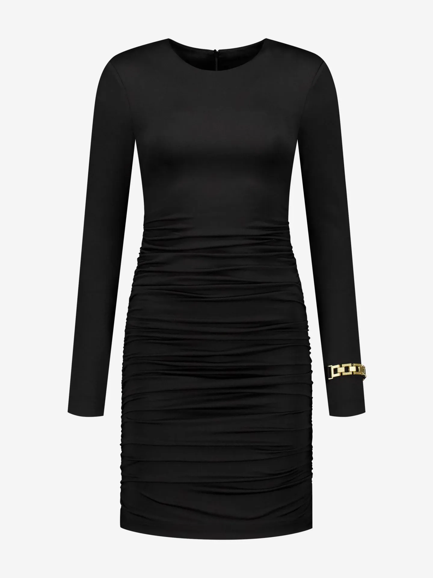 Nikkie Gedrapeerde Lange Jurk Met Ketting Detail