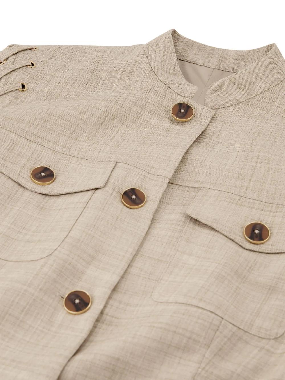 Nikkie Gemêleerde Jurk Met Koorddetails