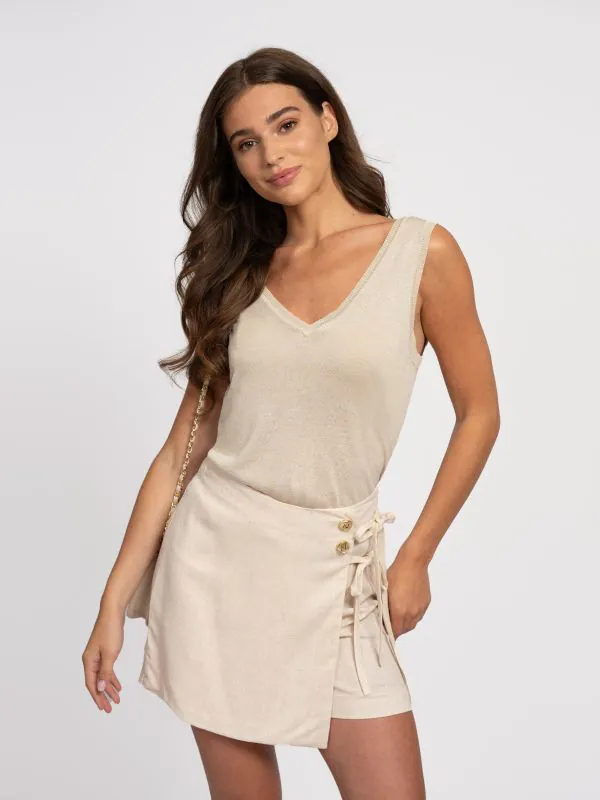 nikkie Gemêleerde overslag skort