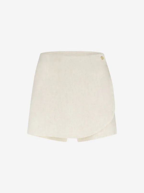 Nikkie Gemêleerde Skort Met Asymmetrische Overslag