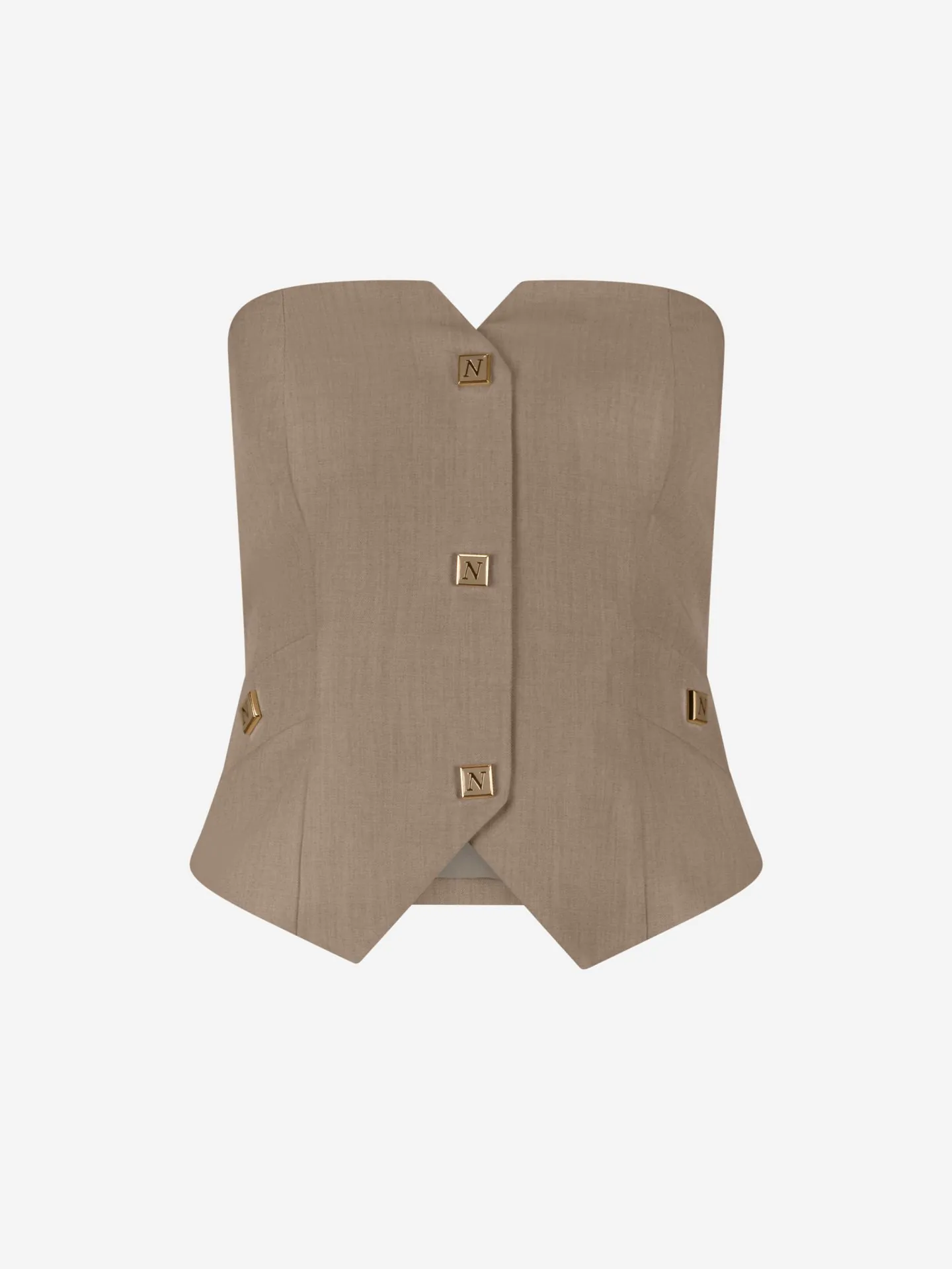 Nikkie Gemêleerde Strapless Top