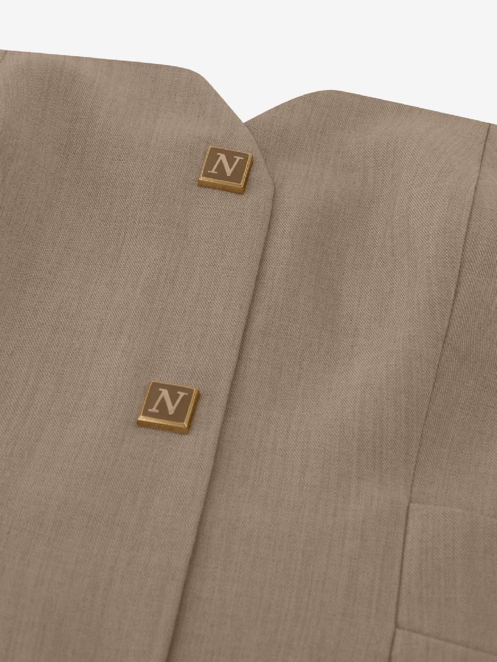 Nikkie Gemêleerde Strapless Top