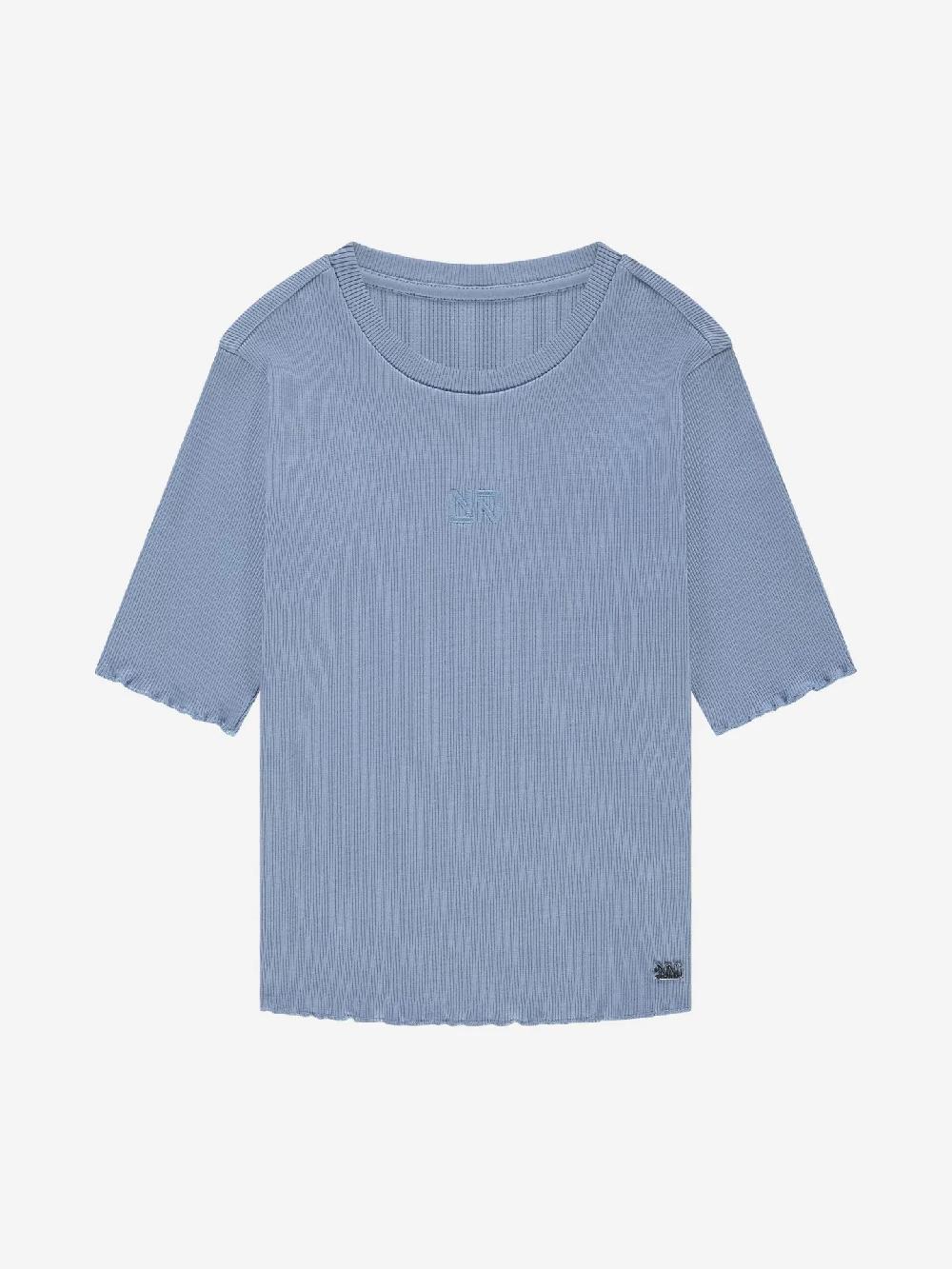 Nikkie Geribbelde Crop Top Met Ruches