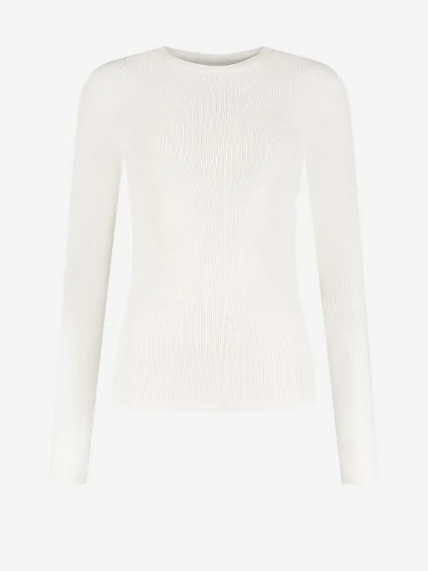 nikkie Geribbelde top met lange mouwen