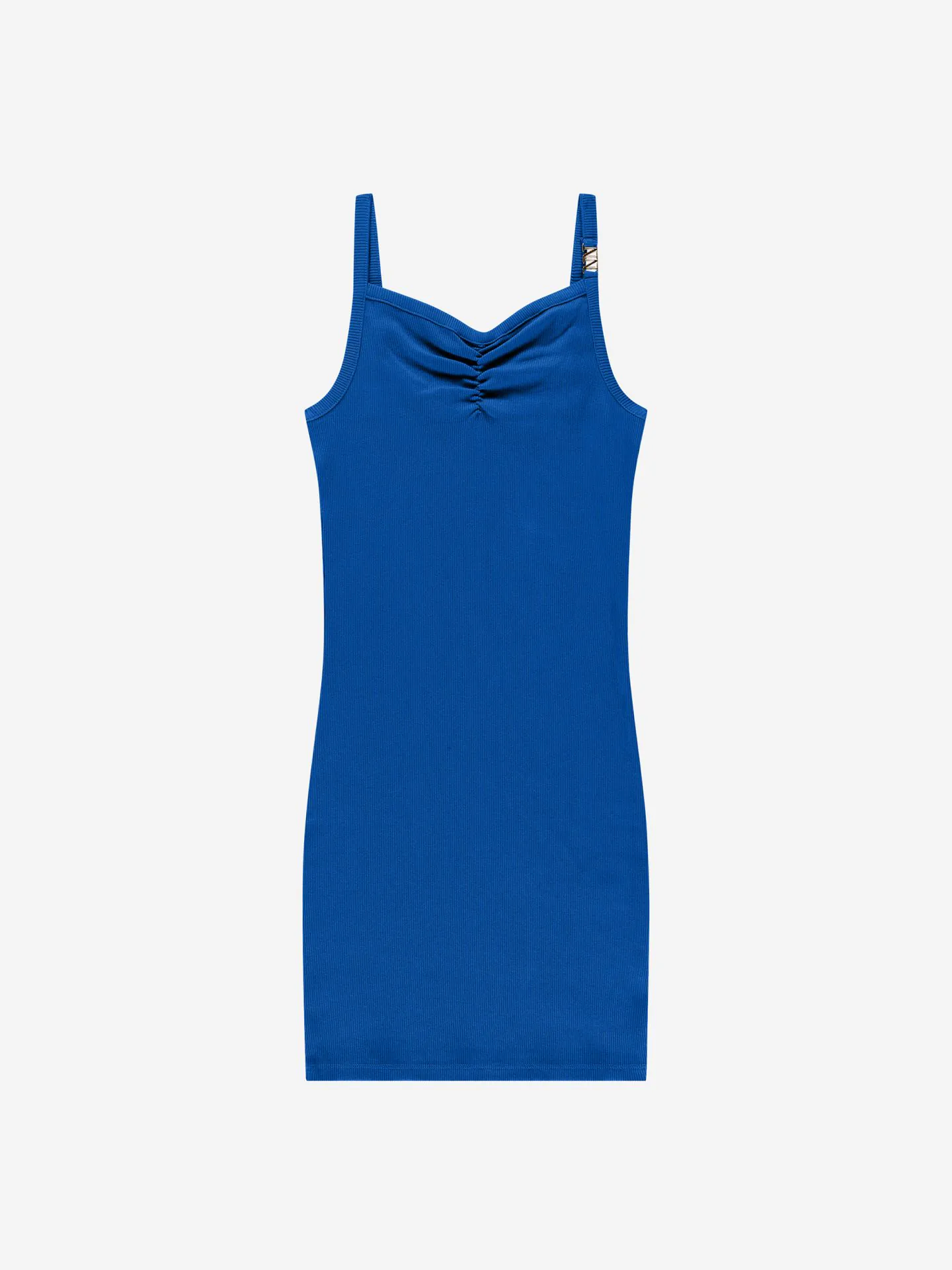 Nikkie Geribde Jurk Met Gedrapeerd Detail